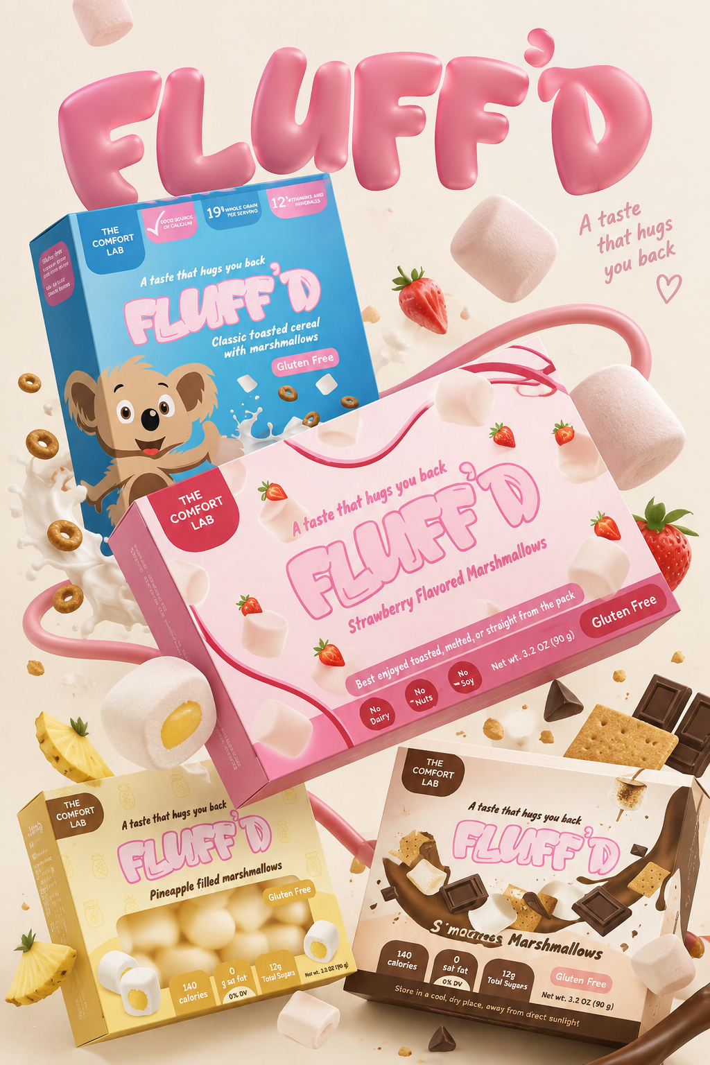FLUFF'D — marshmallow packaging collection