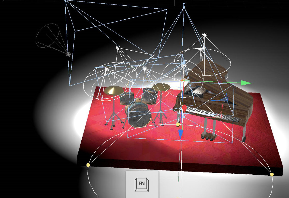 Musical Instrument process — lighting rig around the stage