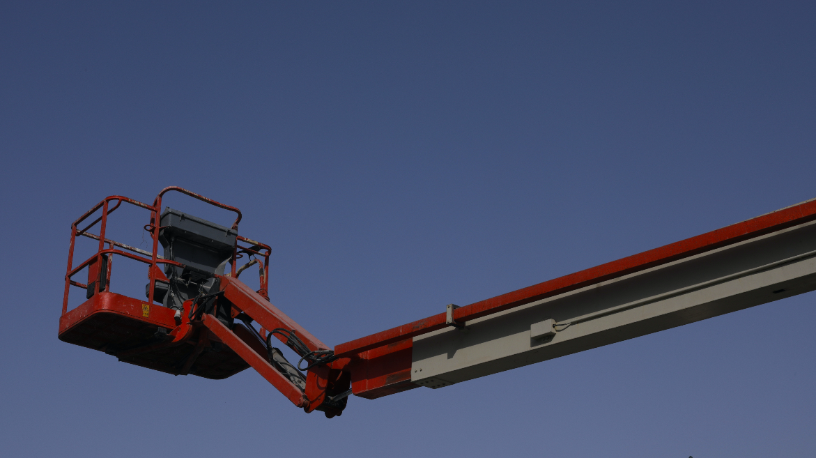 DARE — cherry picker, blue sky