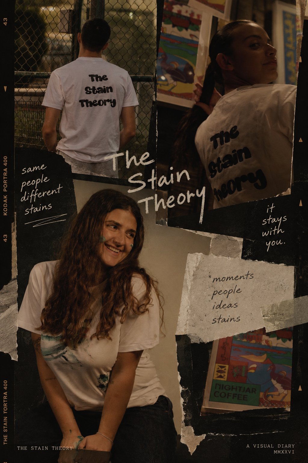 The Stain Theory — editorial collage portrait