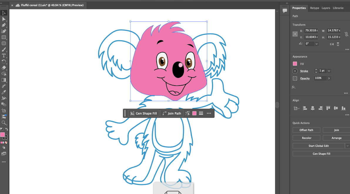 FLUFF'D process — mascot character development