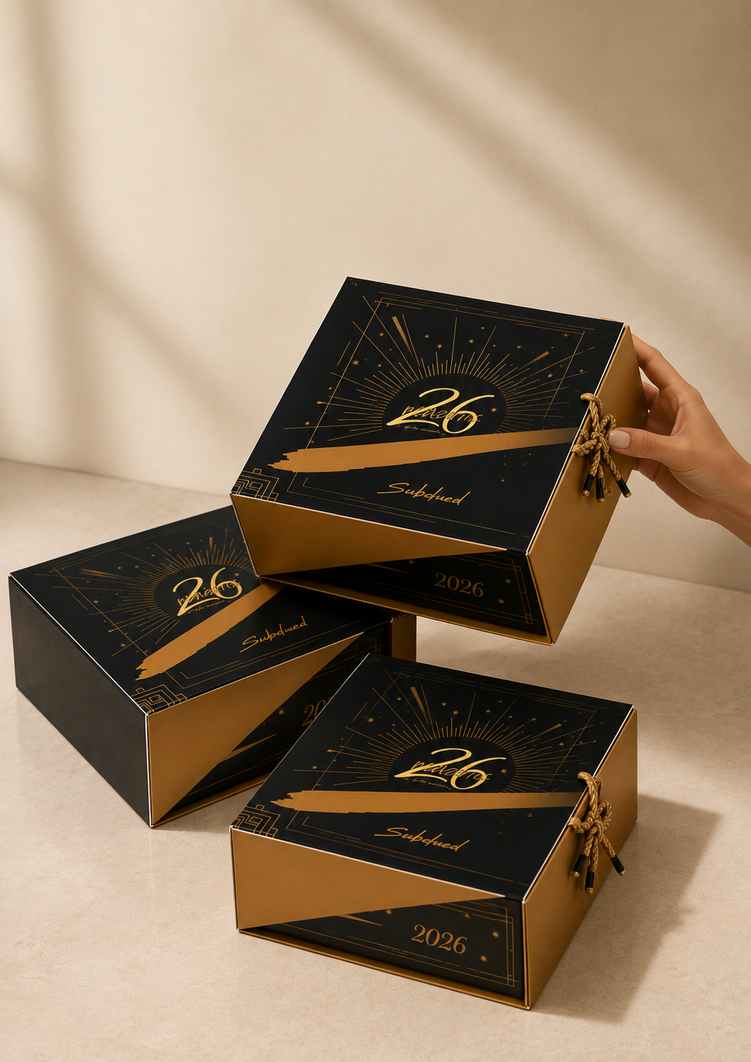 Subdued — New Year's edition packaging boxes