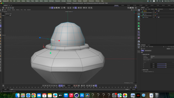 UFO process — modelling the craft in Cinema 4D